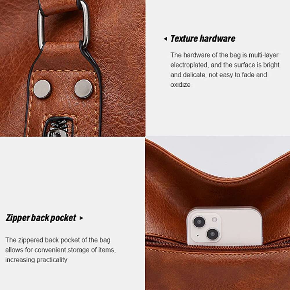 Women Tote Bag Large Capacity Handbag Mini Purse Set PU Leather Fashion Hobo Bags with Adjustable Shoulder Strap