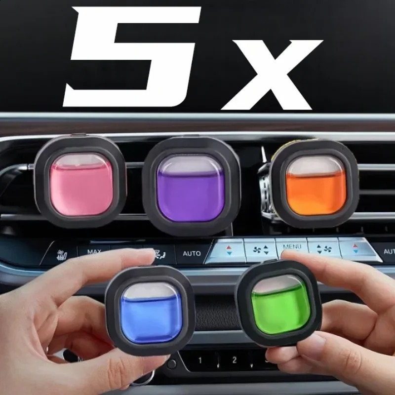 Car Fragrance Auto Air Outlet Aroma Clip with Essential Oil Air Freshener Car Interior Odor Removing Fragrance Perfume 250214