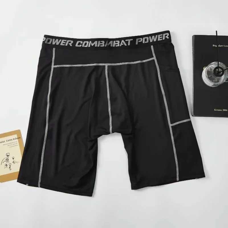 High Performance Mens Compression Shorts With Pocket - Quick Dry Breathable Stretchy Base Layer For Sports GymT250210