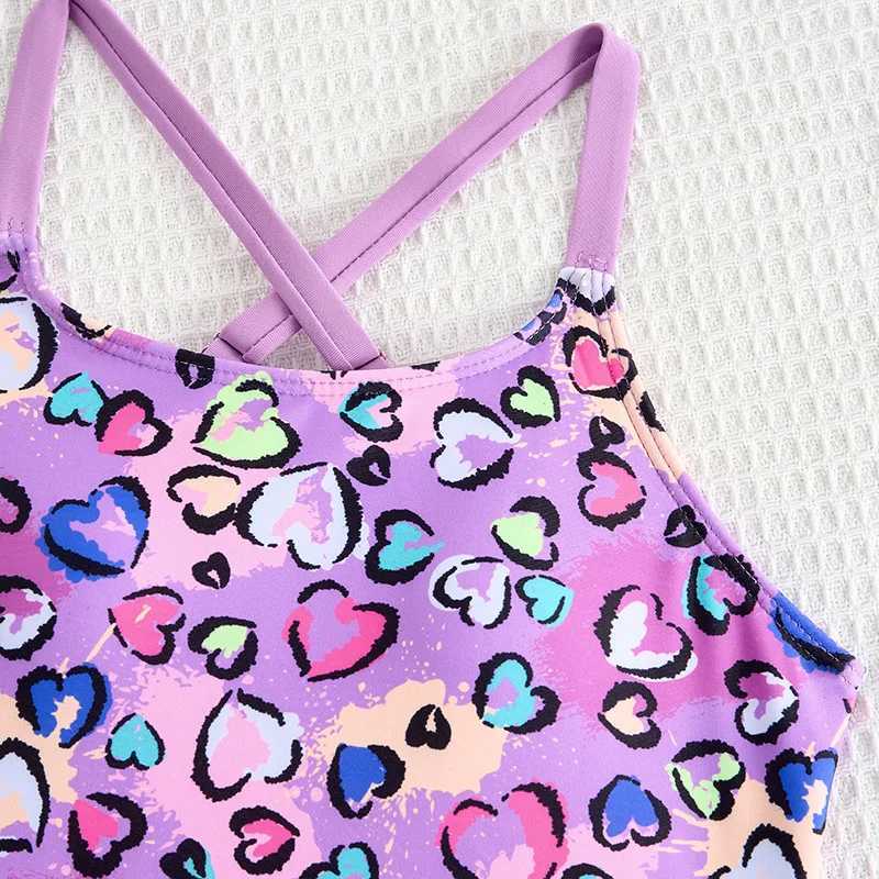 2025 Two Pieces Girls Swimsuit With Shorts Kids Swimwear Female Childrens Bathers Bathing Swimming Swim Suit Summer BeachwearXJ250214