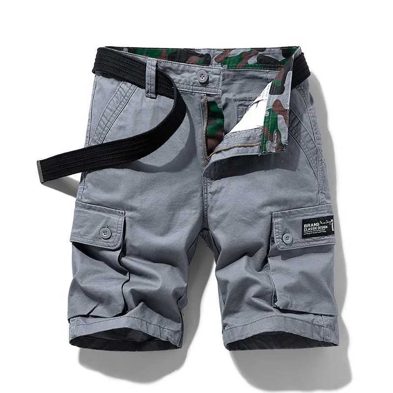 High-End Outdoor Work Clothes Shorts Mens Multi-Pocket Pants Summer New Loose Straight Cotton Casual Shorts W250215