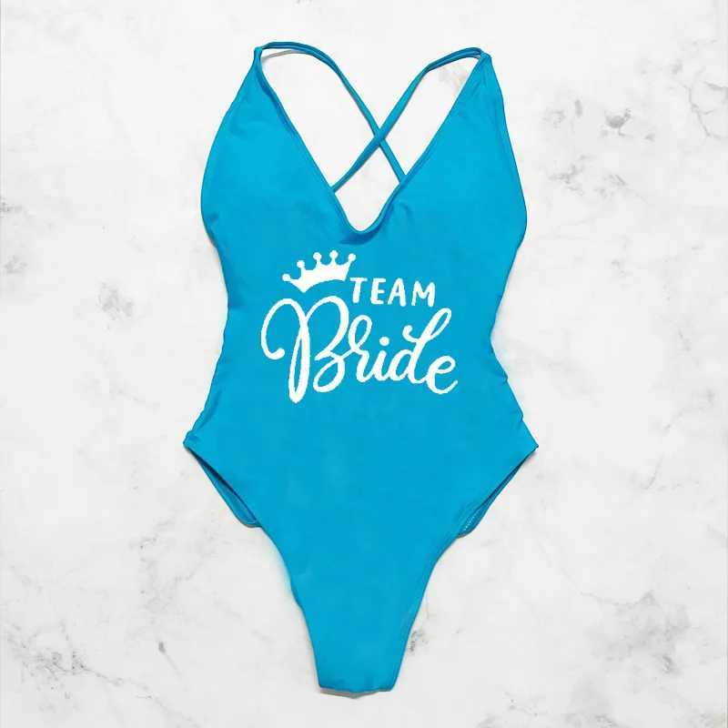 Sexy Padded one-piece swimsuit bride swimsuit womens team bride crown swimsuit women 2023 Bachelorette Party bikini swimsuitW250214