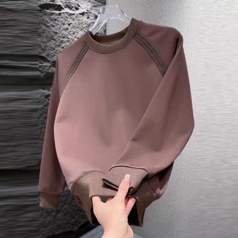 M11123 Men's simple design trendy all-match tops Korean style casual sweatshirt