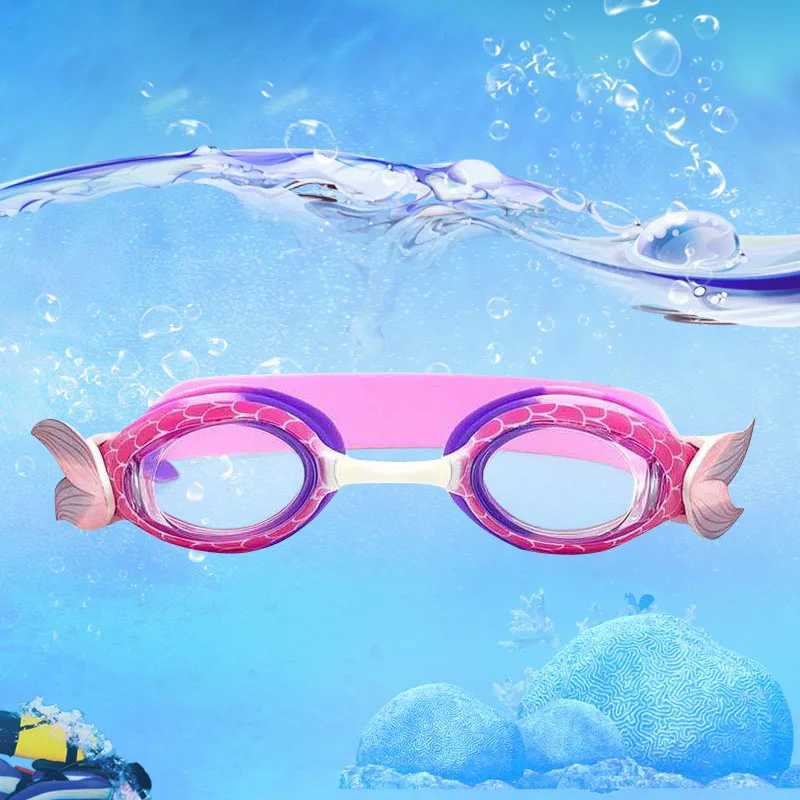 Eyelash Children Swimming Goggles Silica Gel Mermaid Waterproof anti-fog Mirror Hd Swimming Goggles Z250215