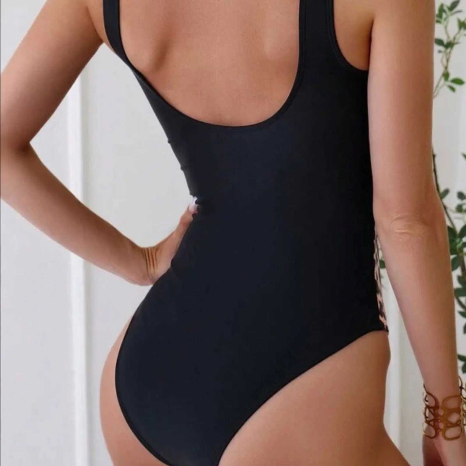 Swimwear For Women 2024 Plus Size Women Fashion Solid Sexy Suspender Pure Desire Hot Girl Swimsuit New In Sets PlayW250214