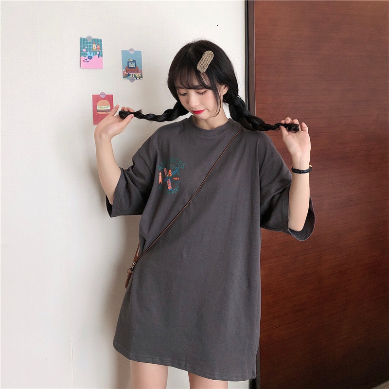 Designer Short Sleeved Women T-shirt 2025 New Summer Loose Korean Version Ins Fashion Student Harajuku BF Lazy Style Clothes