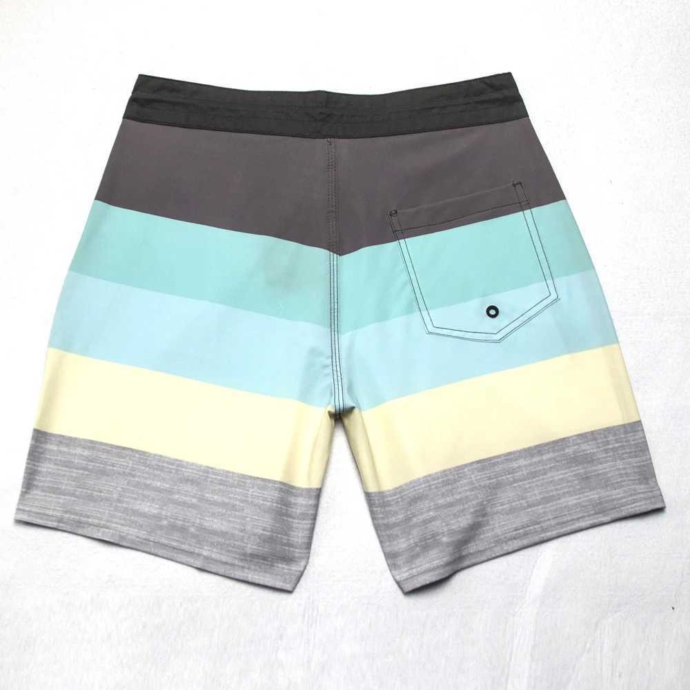 Bermuda Mens Swim Trunks Swimwear Beach Shorts Striped Boardshorts Homme Sport Gym Shorts Stretchy Quick-dry Fitness Shorts W250215