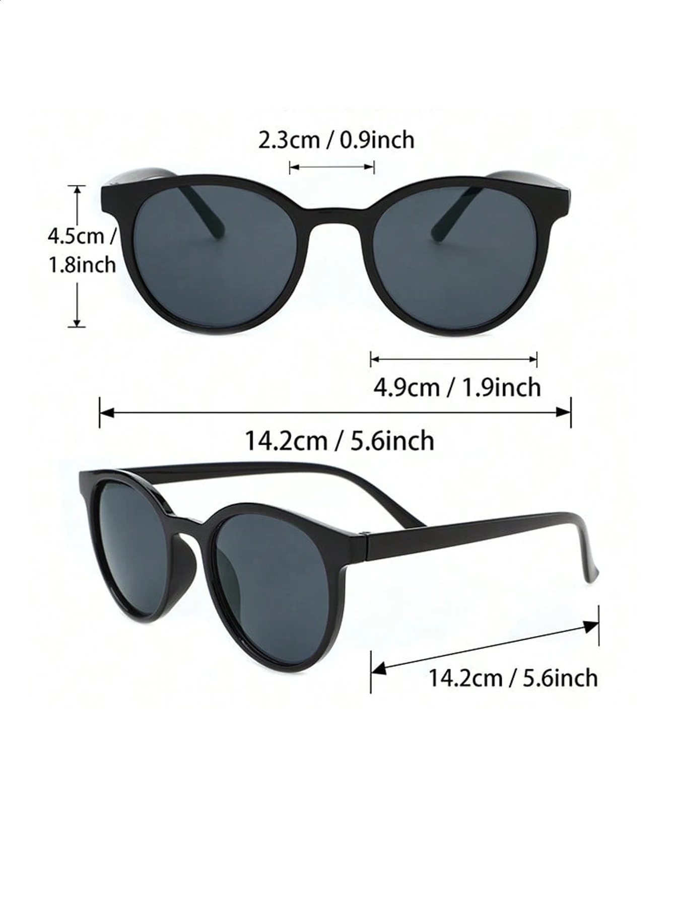 6PCS Unisex Round Square Plastic Frame Fashion Sunglasses For Outdoor Travel Hiking 250214