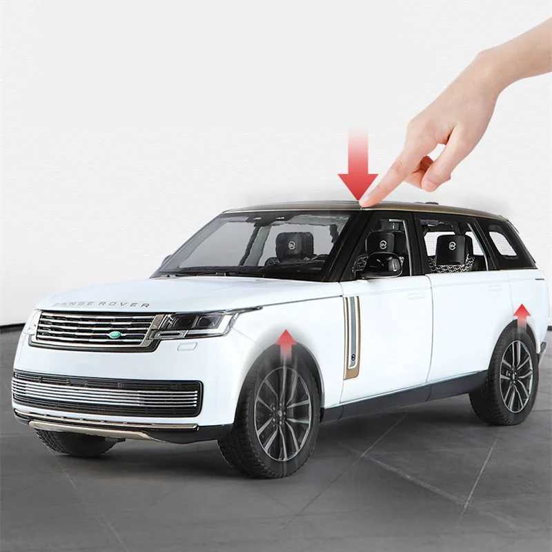 Top Quality New 1/24 Land Range Rover SUV Alloy Diecast Metal Toy Off-Road Vehicles Car Model Simulation Sound And Light Kids Giftt250215