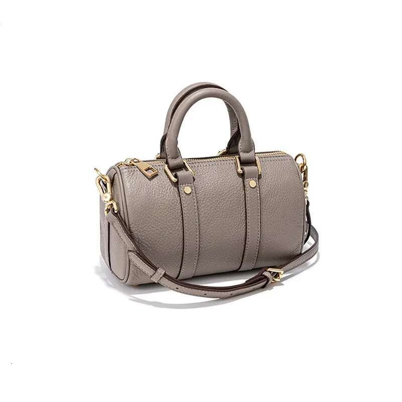 Boston Pillow Niche Design Top Layer Cowhide Style Handbag High-End Fashionable Versatile Crossbody Female Top-Handlesbag Bags