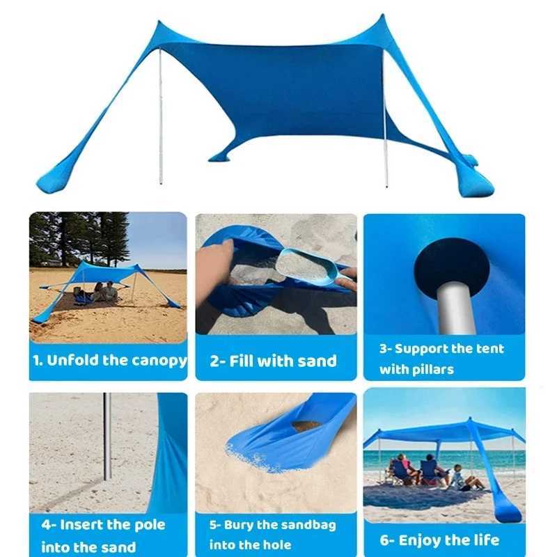 300x300 Beach Tent Sunshade Large Awning Ultralight Sun Shelter for Sea Outdoor UV Resistant Patio Shade Camping Waterproof Tent X250215
