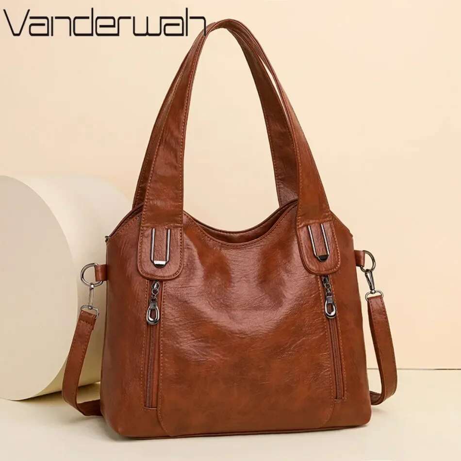 Shoulder Tote for Women Vintage Handbags High Quality Designer Crossbody Messenger with Large Capacity Hand Bag