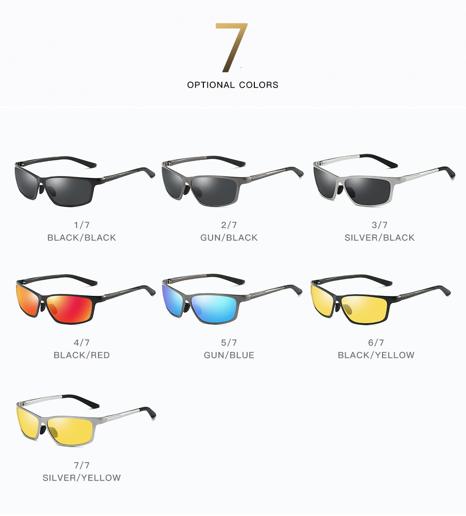 New designer sunglasses for women Aluminum Magnesium Polarized fashion Men's Outdoor Cycling Night Vision Glasses