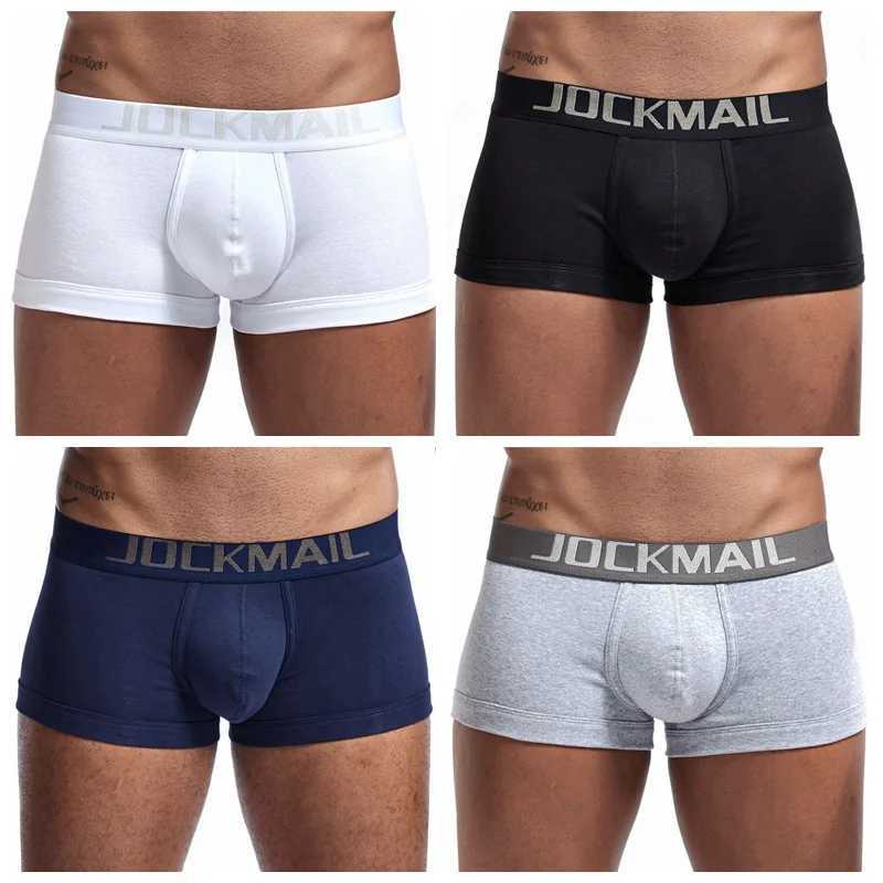 JOCKMAIL brand high quality mens underwear boutique cotton boxer briefs Thickened low waist trunks underpantsT250210