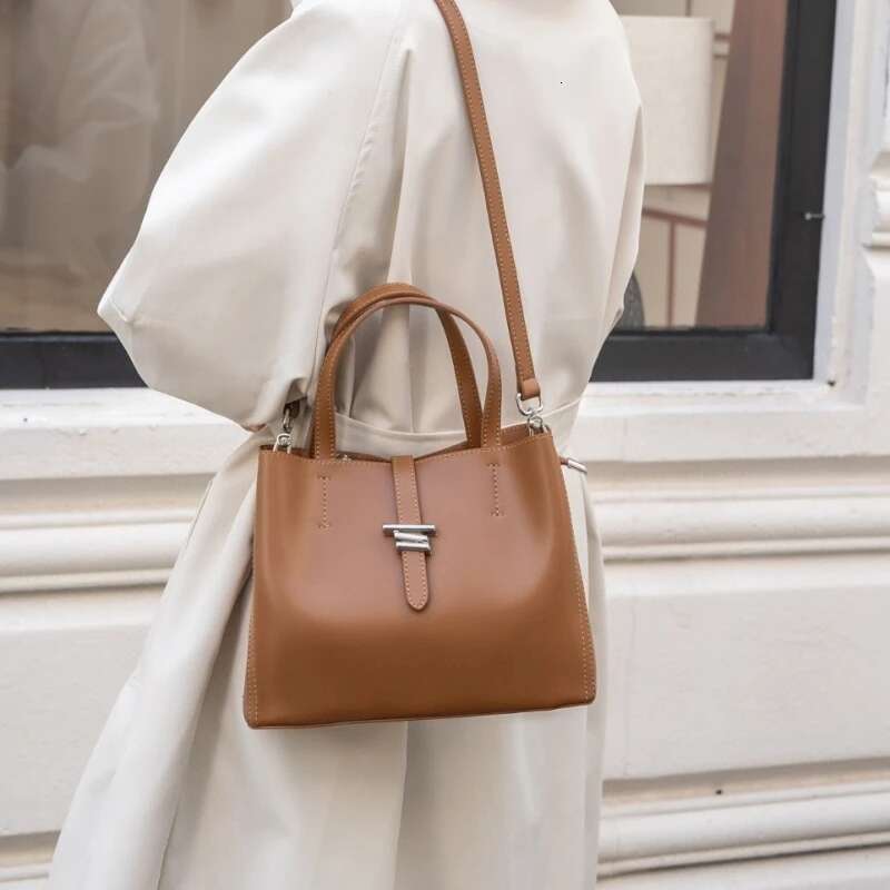 YANATARI Cowhide Genuine Leather Handbags Women Vintage Shoulder Female Korean High Quality 2025 Crossbody Tote Bag