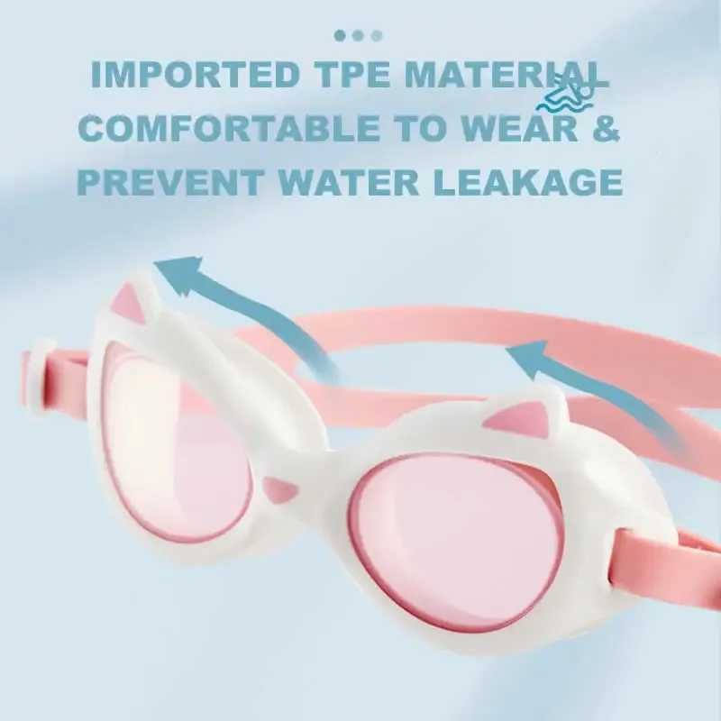 Professional Kids Swimming Goggles Frame Anti-UV Children HD Lenses Pool Glasses Eyewear Anti Fog Adjustable Head Strap Z250215