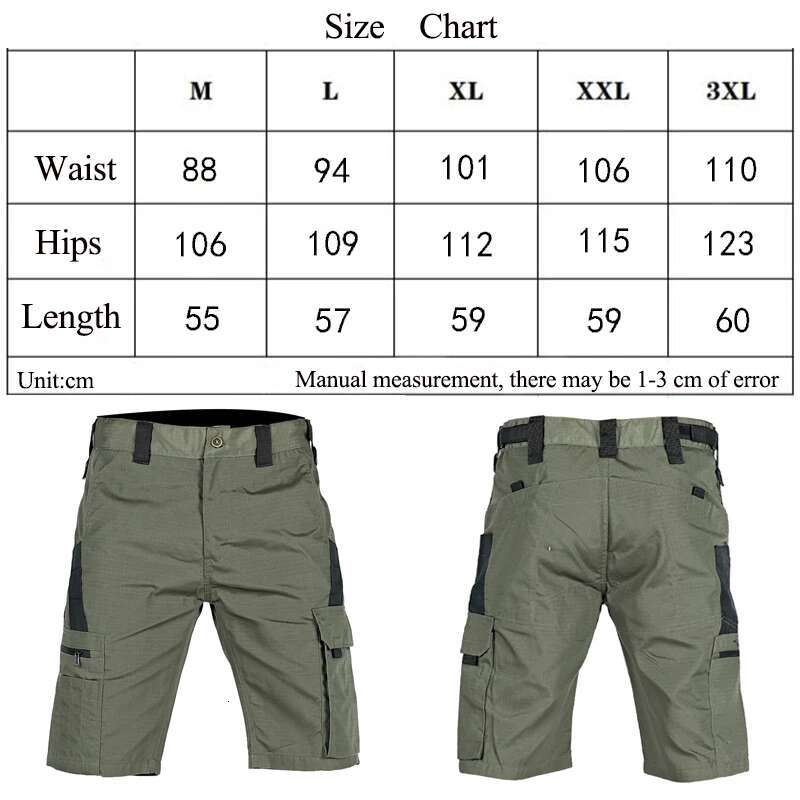 Summer Man Casual Tactical Cargo Shorts Quick Dry Multi-Pocket Breathable Men Trousers Hiking Fishing Outdoor Pant