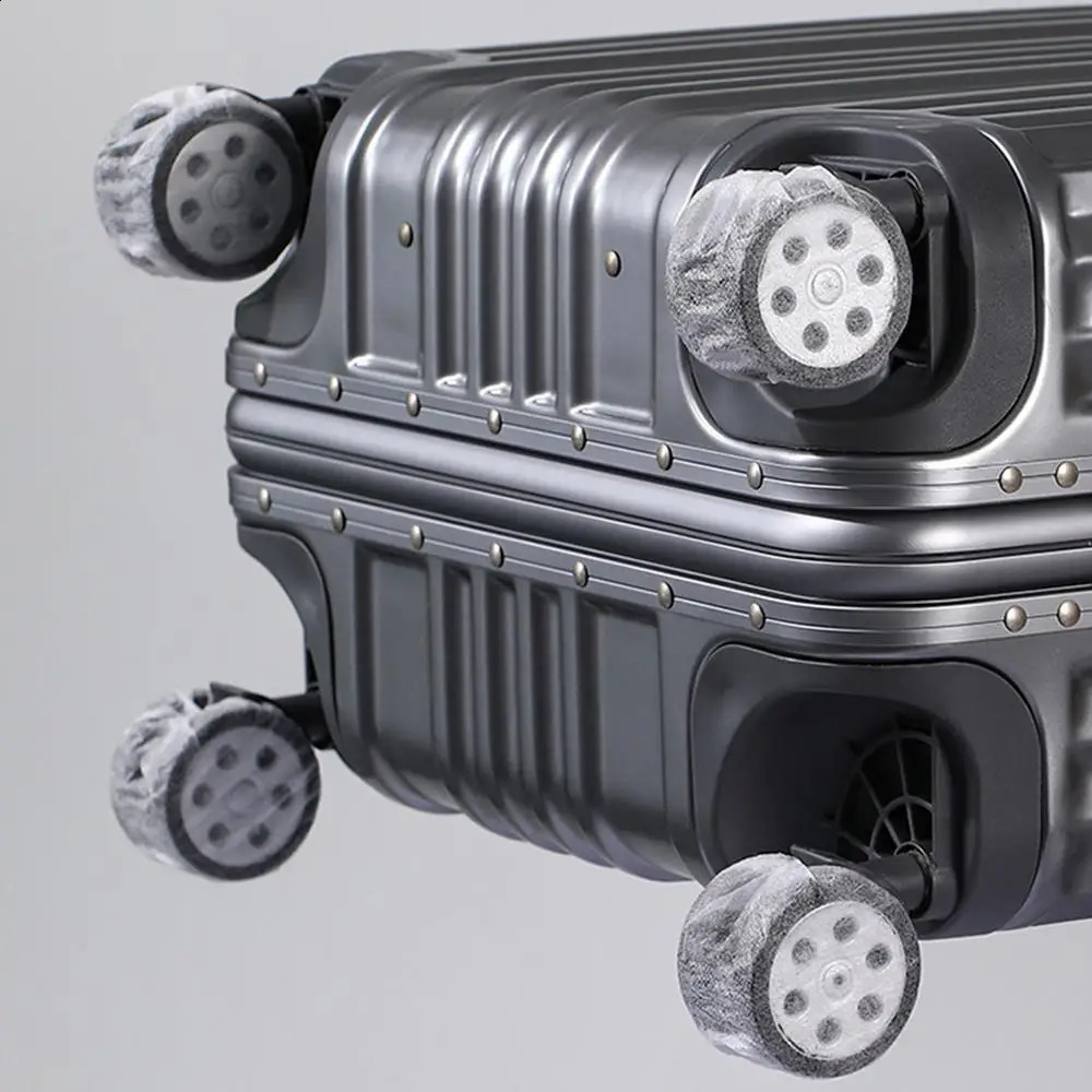 80Pcs Disposable Luggage Wheels Protector Anti-slip Wear-resistant Suitcase Wheels Protection Cover Elastic Reduce Noise 250214