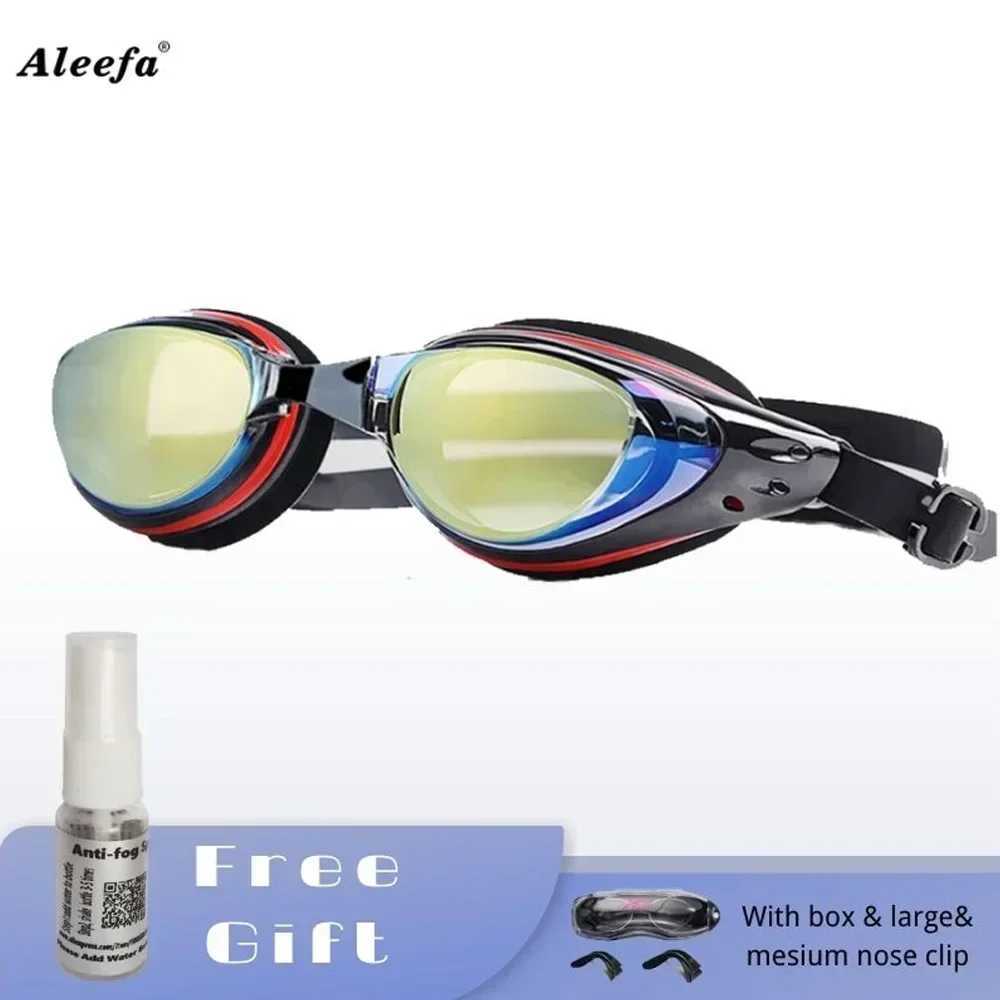 Adult Kids Swimming Glasses Myopia Goggles glasses with DegreeReplacable Nose Frame and Anti-fog Spray Z250215