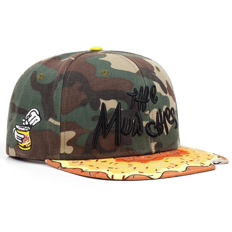 Unisex Letter Embroidery Watermelon Pizza Donuts Printing Hip-hop Hats Outdoor Adjustable Casual Baseball Caps Sunscreen Hat 250214