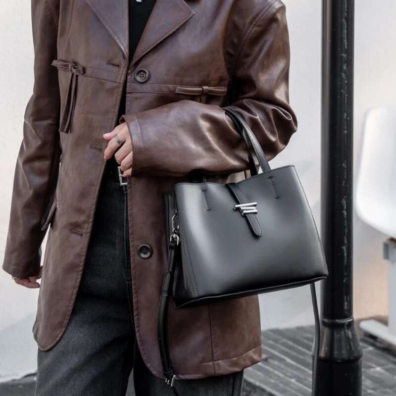 YANATARI Cowhide Genuine Leather Handbags Women Vintage Shoulder Female Korean High Quality 2025 Crossbody Tote Bag