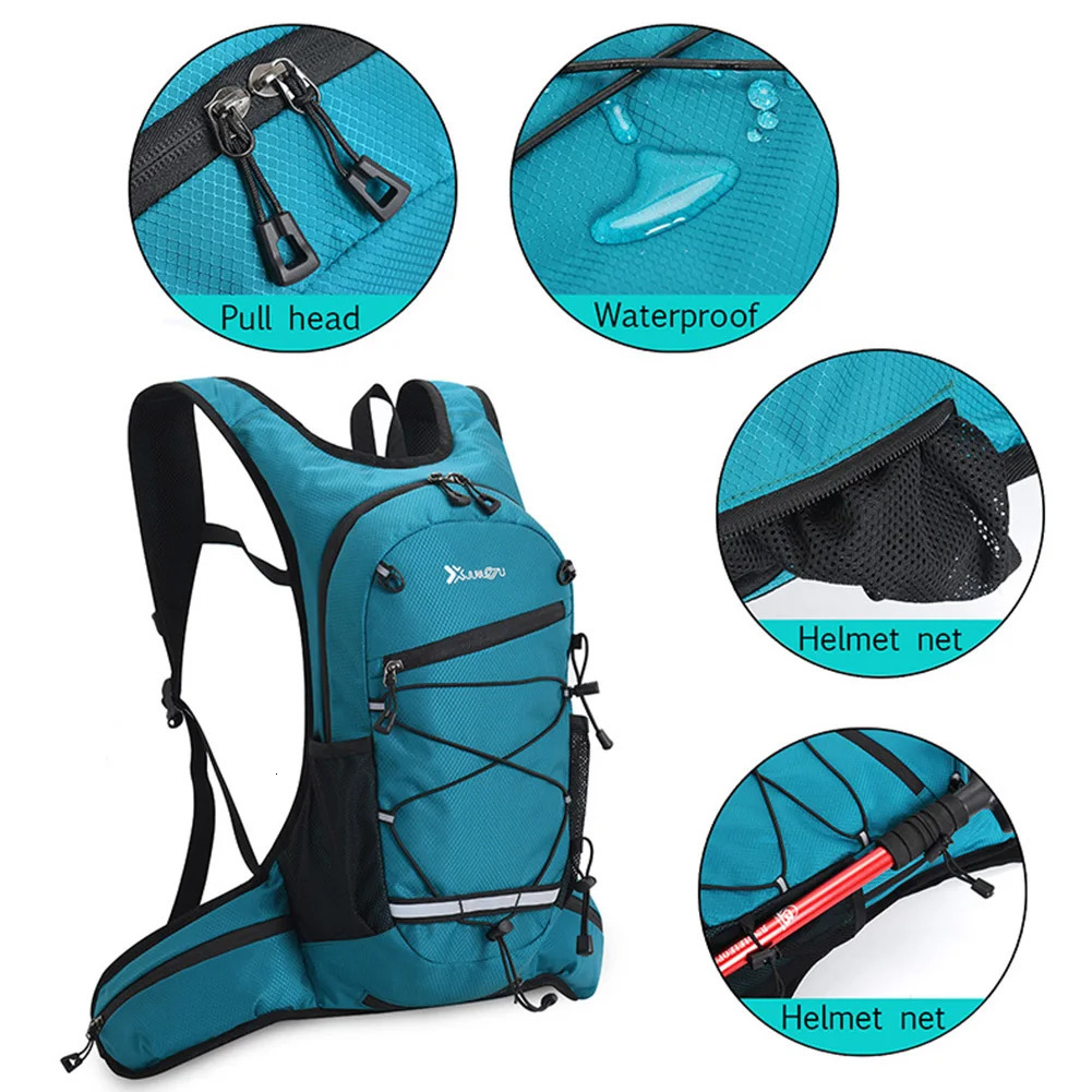 Outdoor Cycling Portable Waterproof Bicycle Bags Outdoor Sports Climbing Hiking Pouch MTB Bike Hydration Backpack 250214