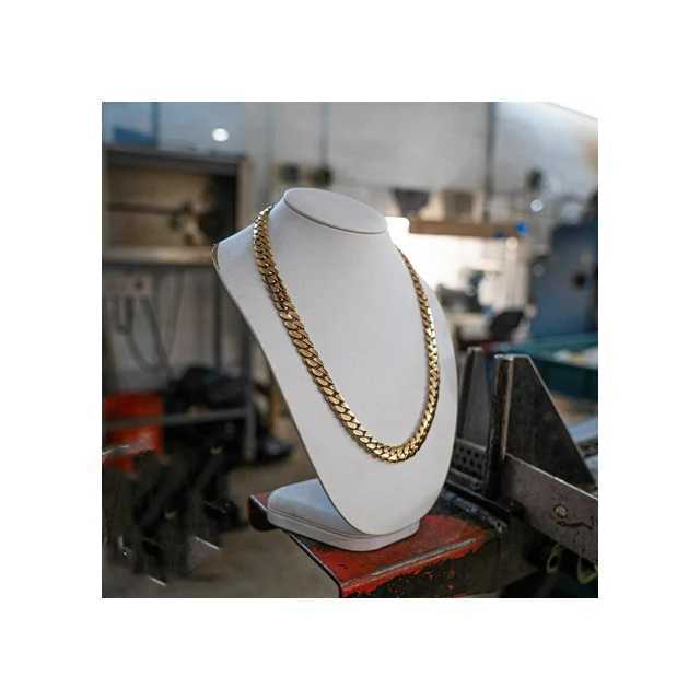 Handmade Miami Cuban Link Chain 210grams Heavy Solid 925 Sterling Silver Gold Plated Curb Chain for Men and Women Hiphop Chain