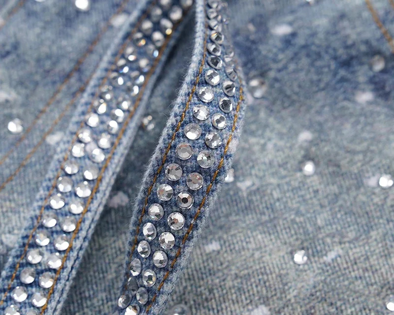 Tung Sung Full Diamond Printing Belt Wash Casual Loose Straight Jeans Hip Hop Y2k Mens 250214