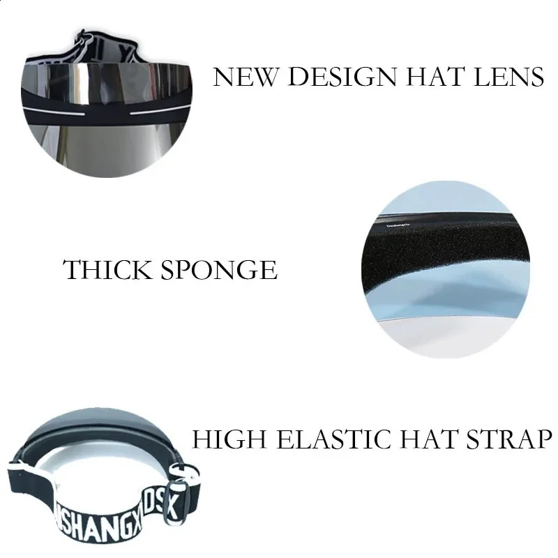 Sun Hat Womens Golf Hat with Silver Sunscreen Lens Original Mens Vacation Hat Outdoor Hiking Leisure Beach Sunshade 250212