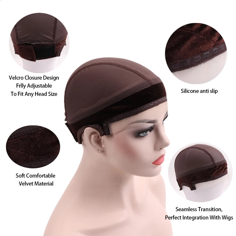 Yajukai Lace Wig Grip Cap With Silicone Band Adjustable Wig Cap With Headband Velet Non Slip Wig Gripper To Keep Wigs In Place 250214