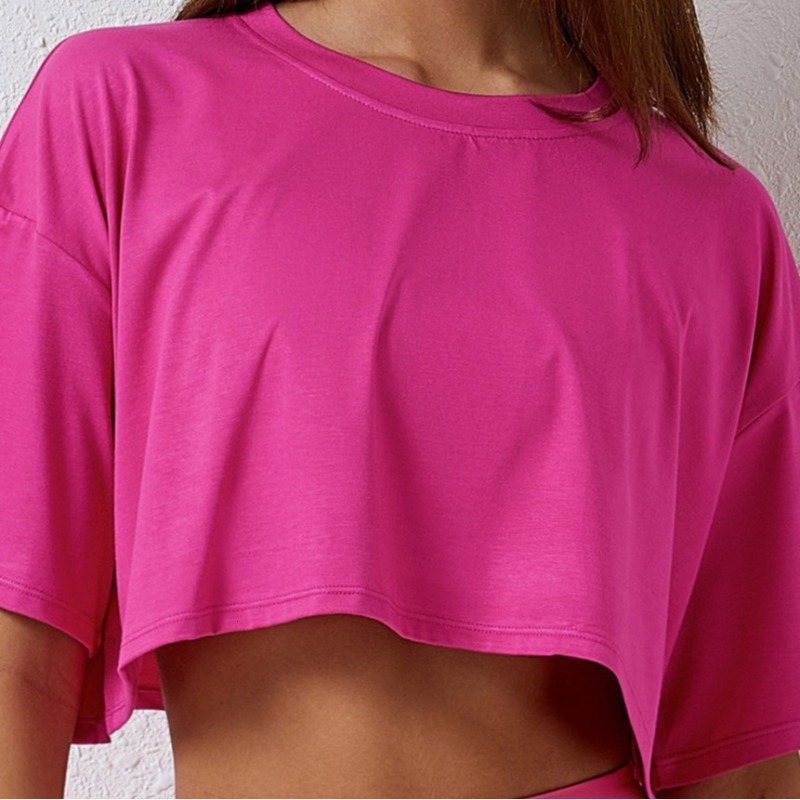 Designer new summer outdoor sports running short sleeved yoga t-shirt casual top