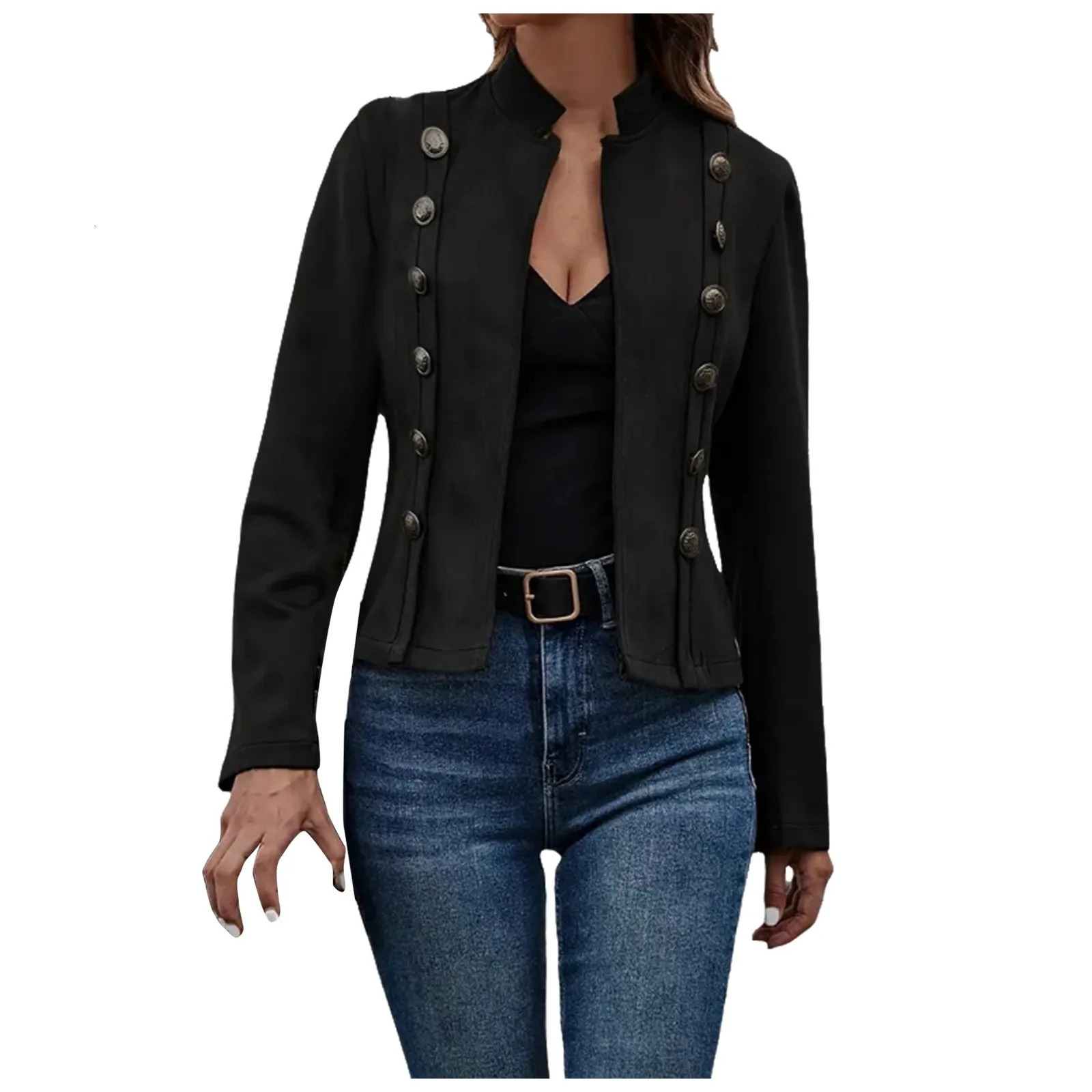 WomenS Long Sleeve Jacket Fall Winter Clothes Faux Suede Leather Stylish Casual Business Outwears 250211