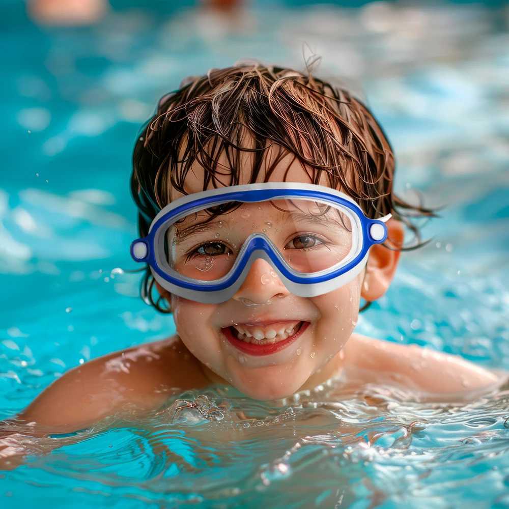 Swimming Goggles Kid Waterproof Swim Glasses Boys Girls Pool Beach Eyewear Children Anti-Fog Diving Goggles Mask Z250215