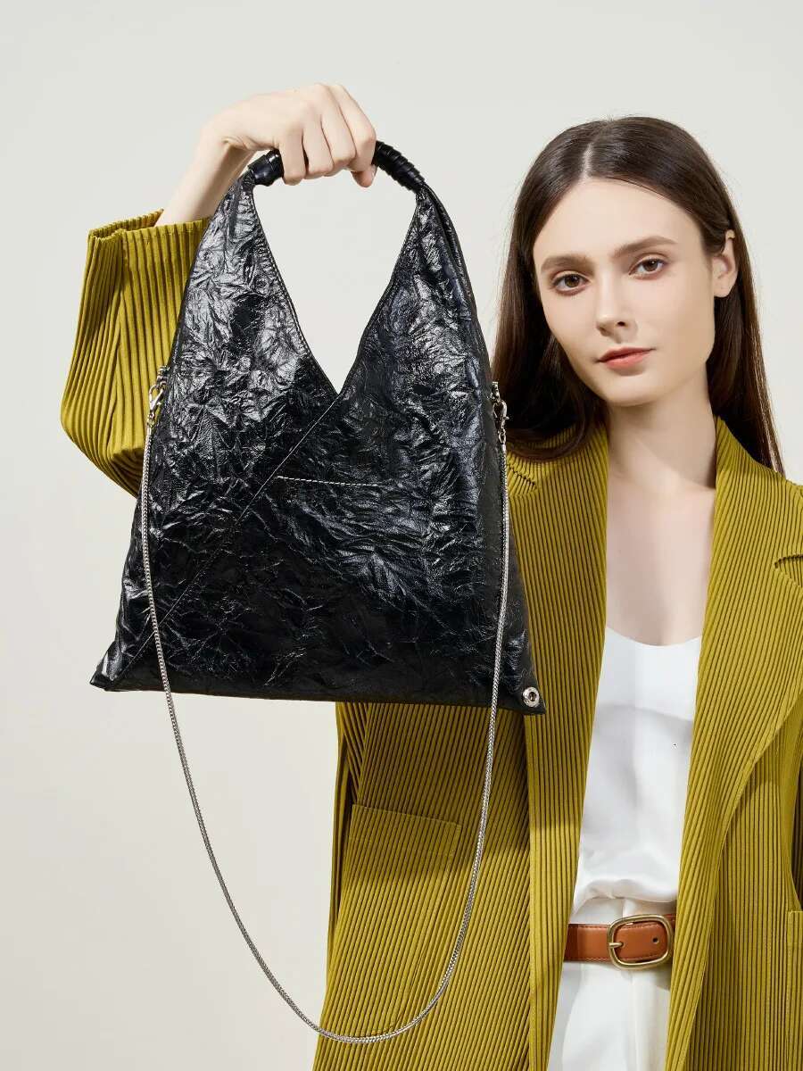 YANATARI Underarm Cowhide Genuine Leather Soft Leather Large Capacity Minimalist Crossbody Bag High Quality 2025