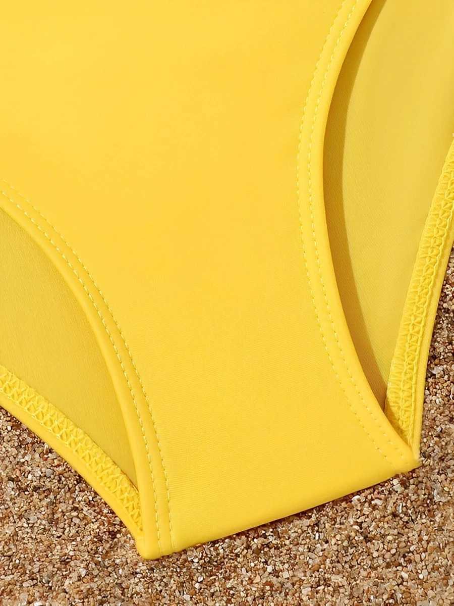 2024 Print String High Waist Bikini Girls Swimsuit Kids Swimwear Female Childrens Bathers Bathing Swimming Swim Suit BeachwearXJ250214