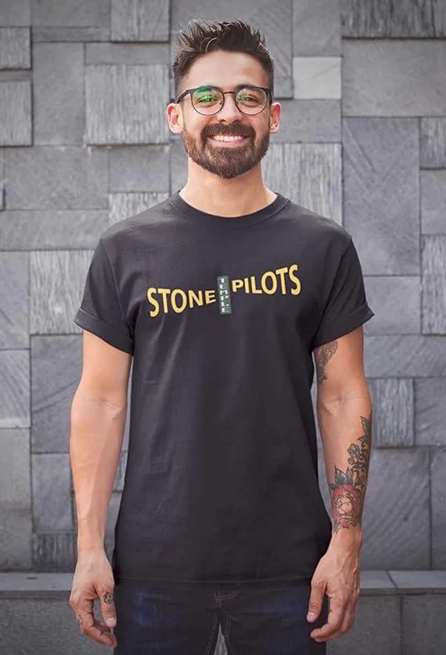 Hip Hop Stone Temple Pilots Band T-Shirt Men Women Casual Short Sleeve Oversized Punk American European Street Harajuku Me TeesT250213