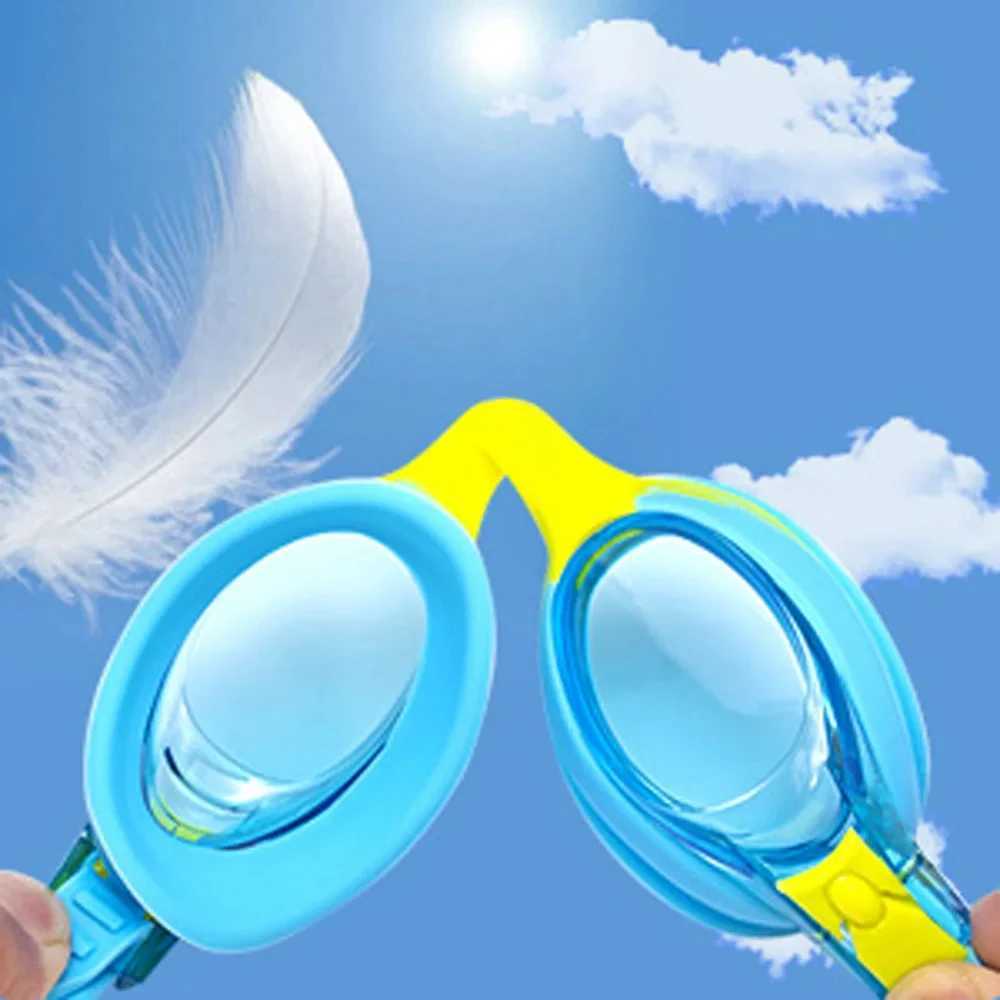 Professional childrens anti-fog and anti-ultraviolet lenses boys and girls swimming goggles waterproof adjustable silicone Z250215