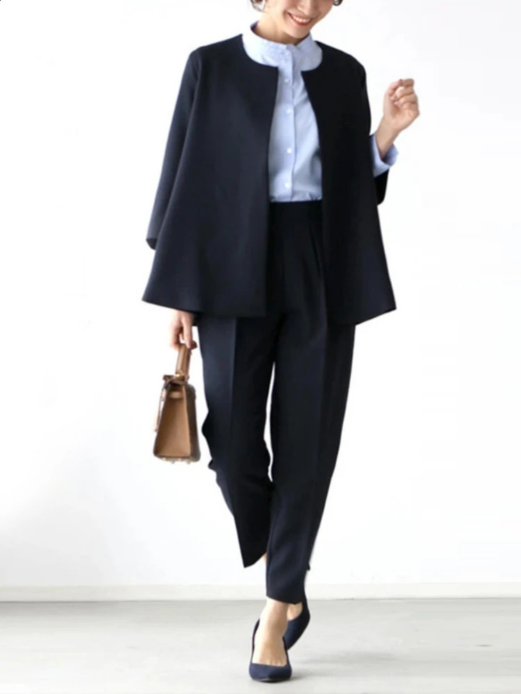 Fashion Elegant Pant Sets Womens Business Suits Ladies Suits Office Wear Formal Blazer Jacket Sets for Women 2 Pieces 250210