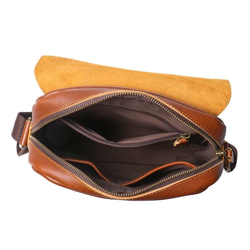Men's Shoulder Sg Bags Vintage Fashion Satchel Bag Vegetable Tanned Leather Crossbody 9.7 Inch Mini Ipad Leathfocus