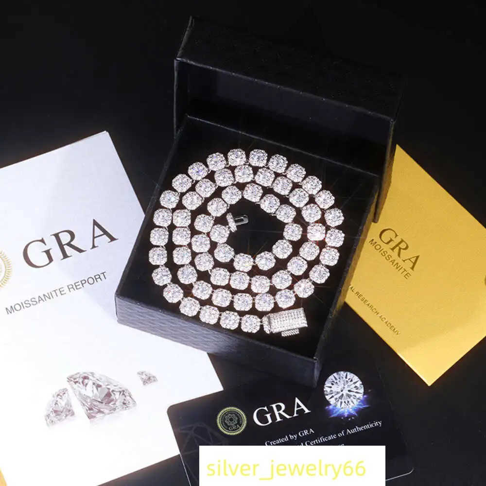 Rts Sale Large Size Vvs Moissanite Diamond Hip Hop Jewelry Cuban Link Chain Necklace for Men