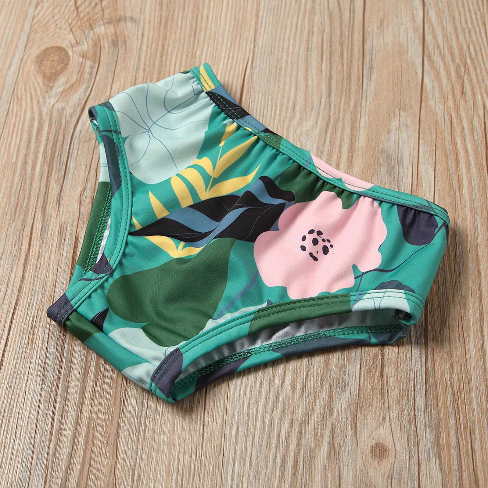 GirlsS Swimsuits Swimsuit Toddler Print Girls Baby Floral Set Bikini Kids Summer Swimwear Outfits Girls Size Six Bathing SuitXJ250214