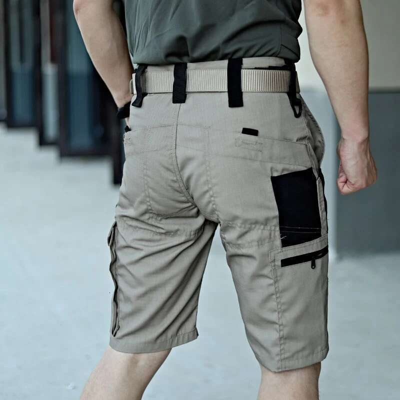 Summer Man Casual Tactical Cargo Shorts Quick Dry Multi-Pocket Breathable Men Trousers Hiking Fishing Outdoor Pant