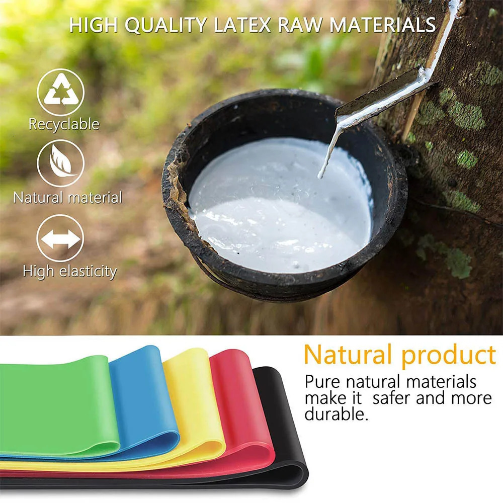 5 piecesset of resistance bands different levels yoga home gym exercise equipment Pilates training 250213