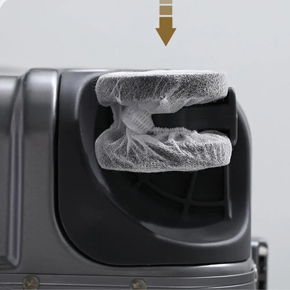 80Pcs Disposable Luggage Wheels Protector Anti-slip Wear-resistant Suitcase Wheels Protection Cover Elastic Reduce Noise 250214