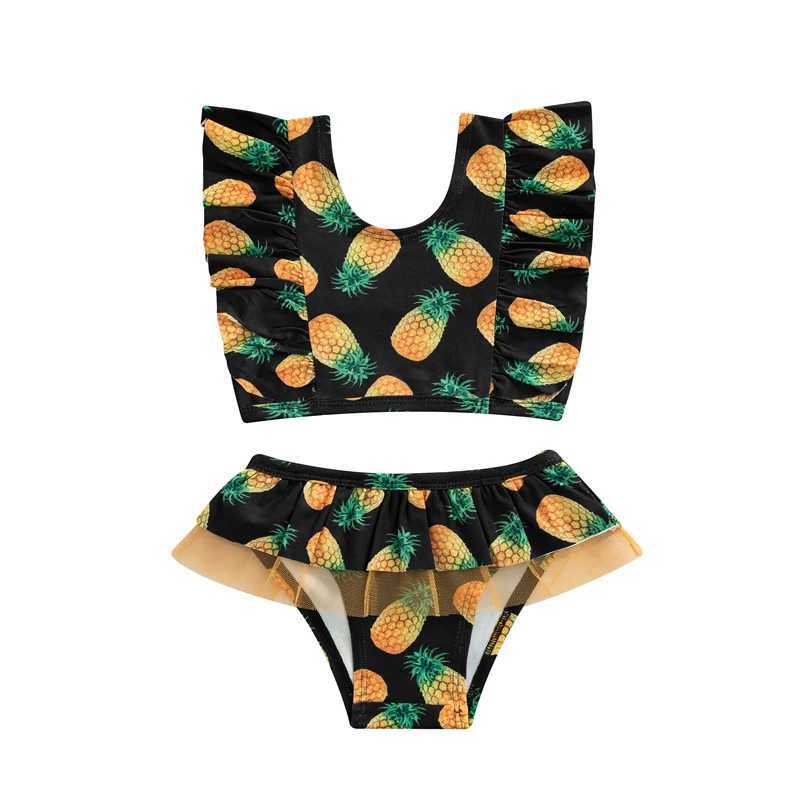 Kids Girls 2 Pieces Bikini Set Stripe Colorful Print Tank Tops Shorts Swimwear Set Summer Baby Girls Beach Bikini SetsXJ250214