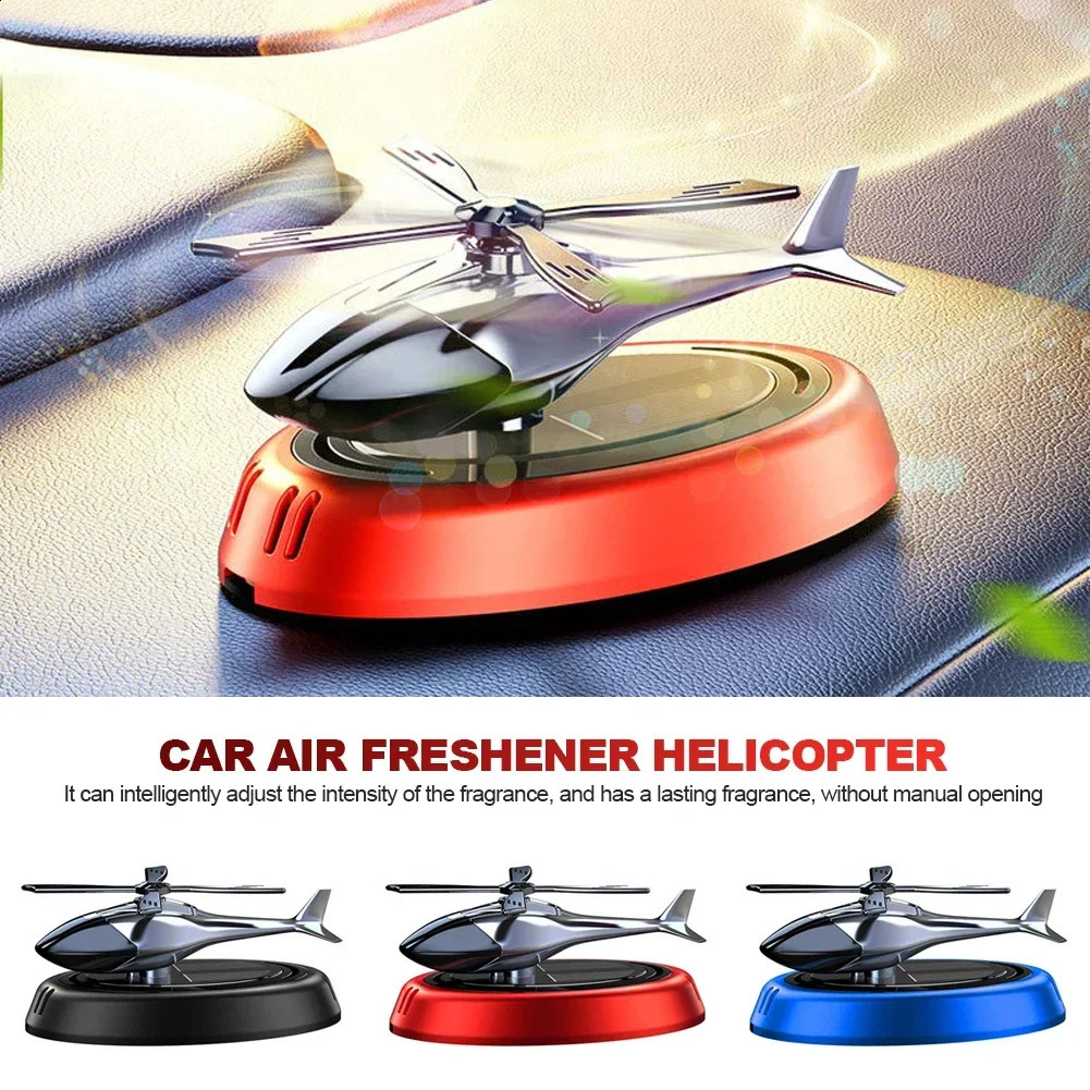 Solar Car Fragrance Helicopter Car Air Freshener ornaments Decor Interior Decoration Solar Rotating Aroma Diffuser for Office 250214