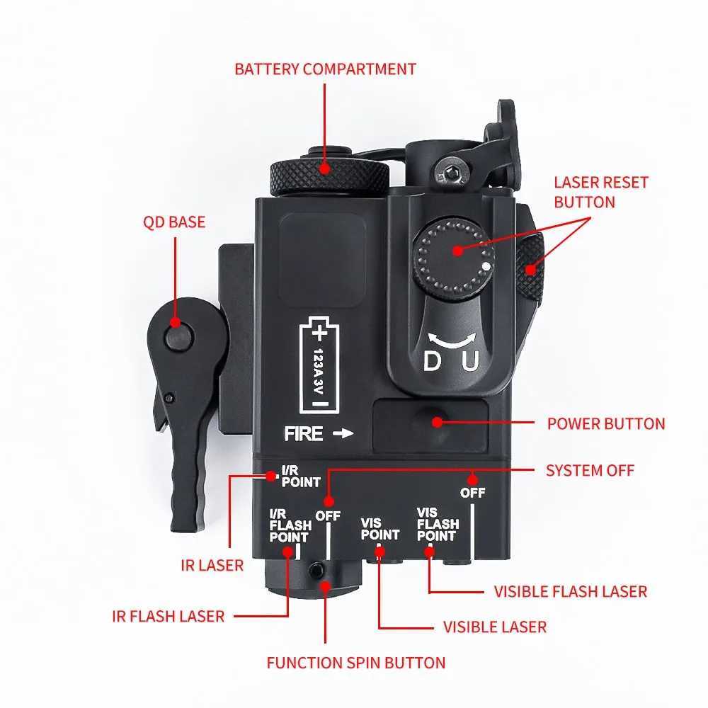 Wadsn DBAL MINI Metal Laser Red Green Blue Dot IR Indicator DBA-A2 Hunting Airsoft Flashlight Aiming Scout Light Fit 20MM Rail W250214