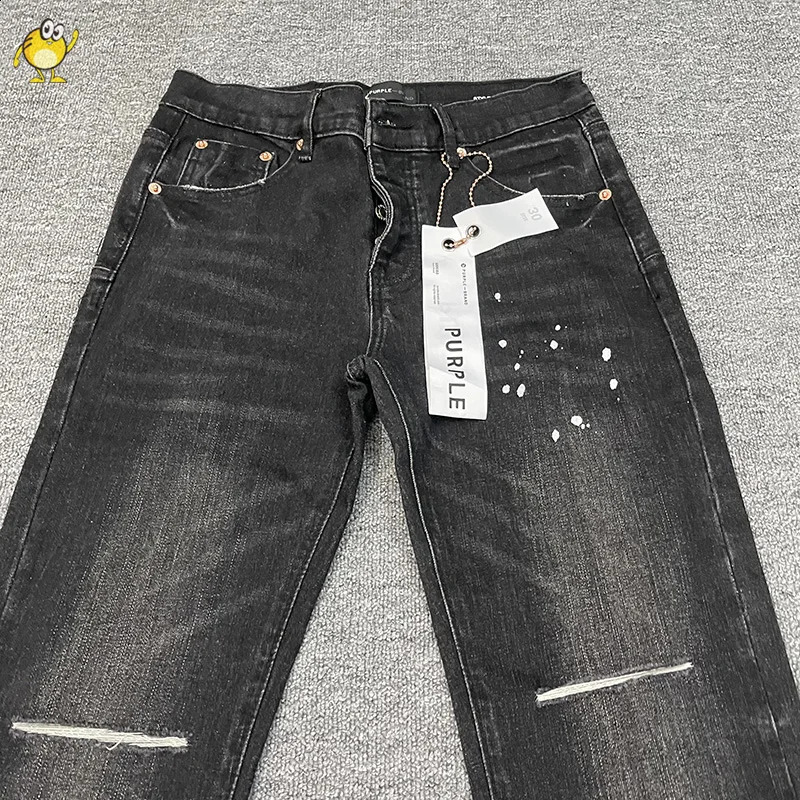 Washed Black High Street Jeans Pants Men Woman Hip Hop Quality Vintage Hole Old Casual Trousers Classic Fashion 250214