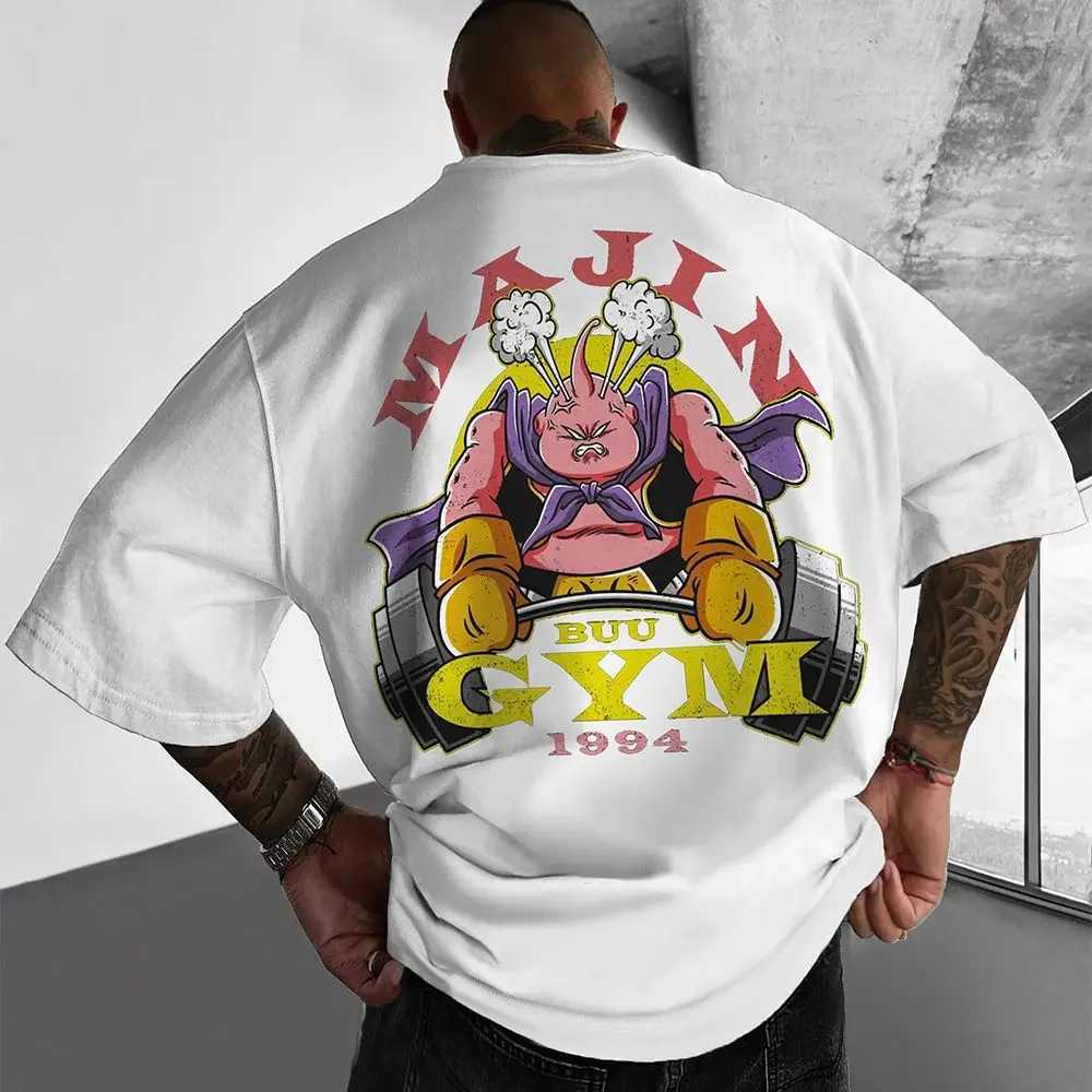 Anime Manga T-Shirt Mens GYM Sports Cotton T Shirts for Women Japanese HIP HOP Men Clothing Y2K Streetwear Short Sleeve Tops TeeT250213