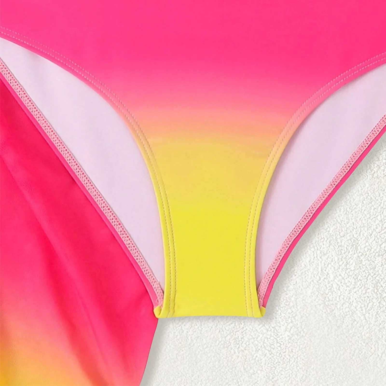 Kids Swimsuit Size 12 Girls Swimsuits Color Block Cutout One Shoulder Bathing Suit With Mesh Cover Up 1 12 14 Girls SwimsuitsXJ250214